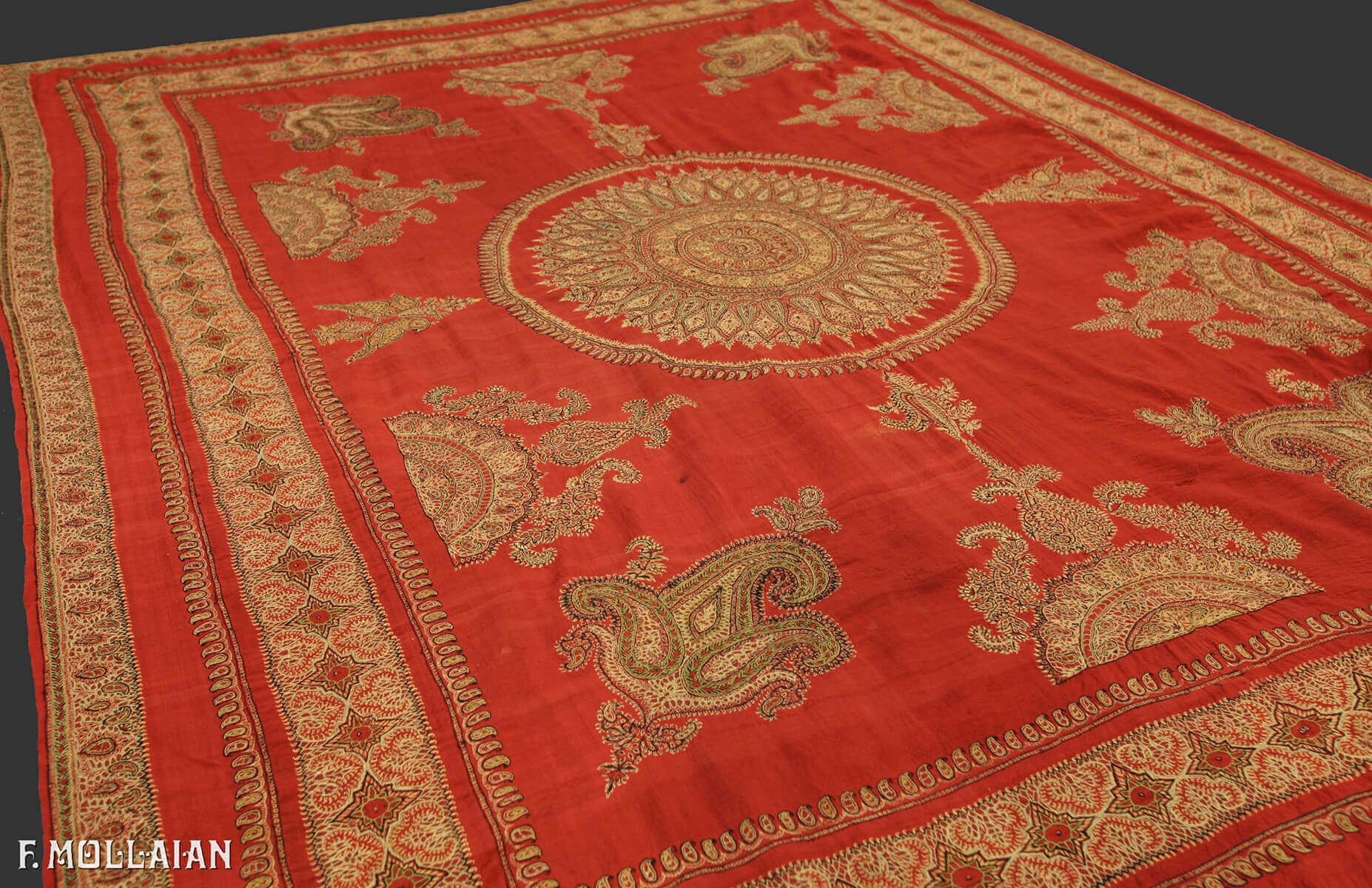 Antique Persian Kerman Textile n°:26805553